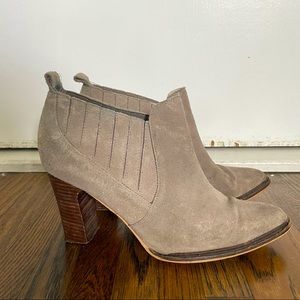 Suede Ankle Boots with Heel